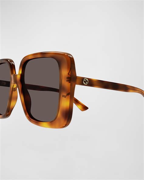 gucci havana sunglasses blue|gucci oversized square sunglasses.